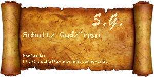 Schultz Györgyi névjegykártya